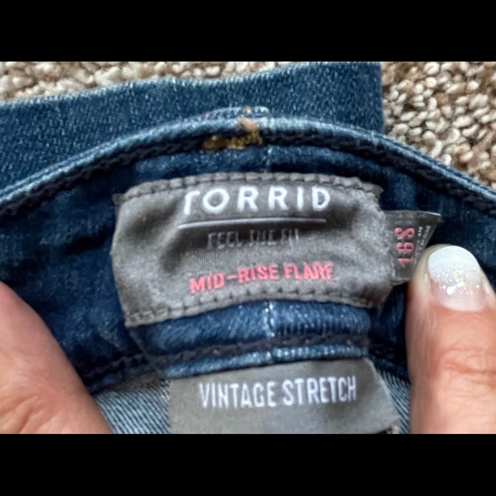 Torrid Mid Rise Flare Jeans